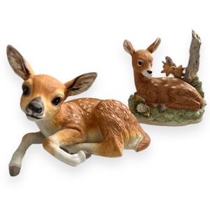 Roger Browns Wilderness‎ Babies Fawn Figurine 1985 Penelope Homco Porcelain Deer
